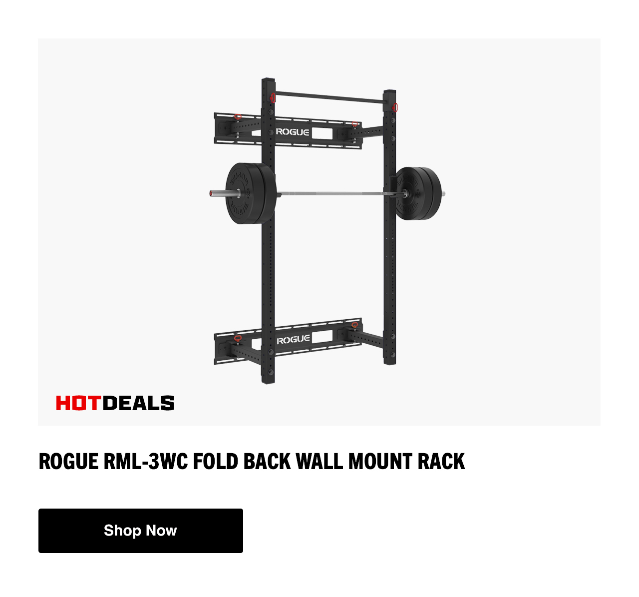 Rogue Fitness Matte Black November Hot Deals Rogue Echo Rower Rogue Curl Bar Rogue RML 3WC Fold Back Wall Mount Rack More Campaign Buzz